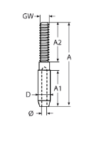 ESS наконечник троса для обжима с левой резьбой АРТ 8446 - фото2