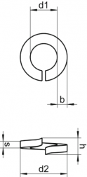 Гровер (шайба пружинная) с отогнутыми концами DIN 127A - фото2